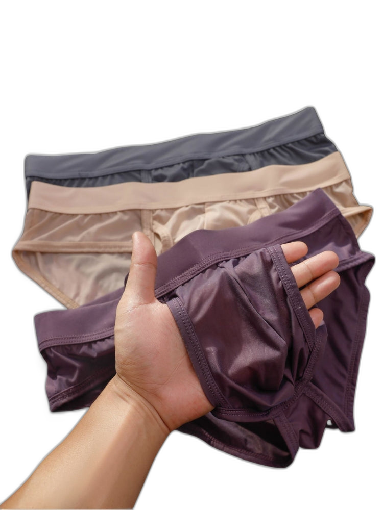 3 Pack Men's Fly Opening Supportive Pouch Stretch Premium Briefs