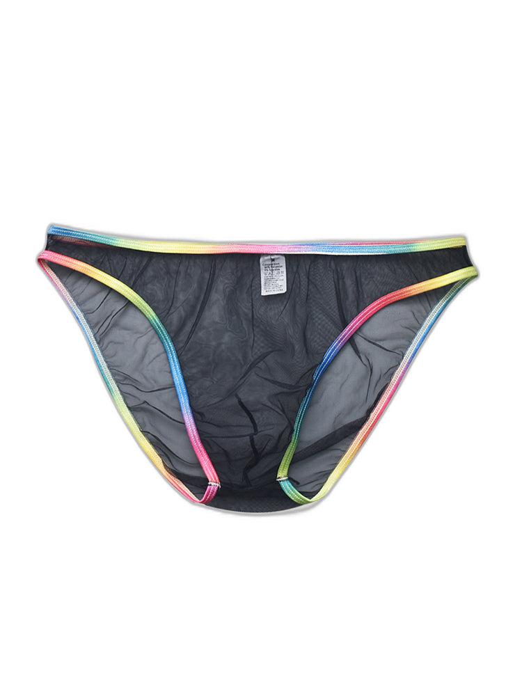 3-pack Men's Ultra-sheer Rainbow-edge Mesh Briefs