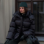 Women's Cottonpadded Overcoat Jacket Square Pocket Cushion Warm Hooded Cotton