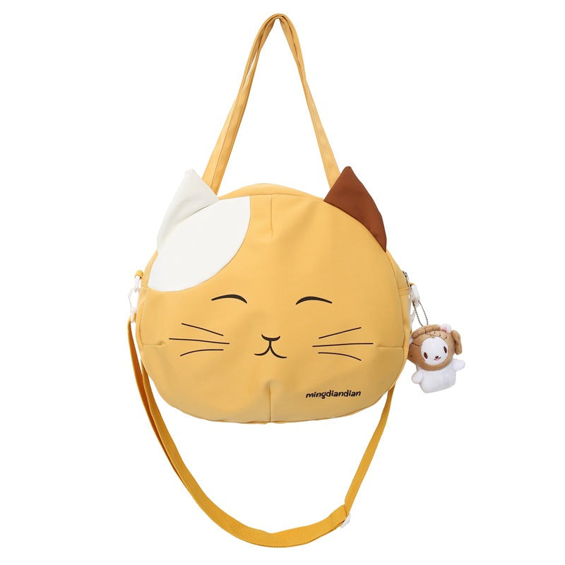 Women's Shoulder Bag New Personalized Fashion Handbag Cartoon Cat Messenger Bag Female Japanese Canvas Bag