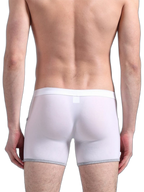 3 Pack Men's Long Leg Boxer Briefs Made of Ultra-Thin Ice Silk with Anti-Wear Elastic
