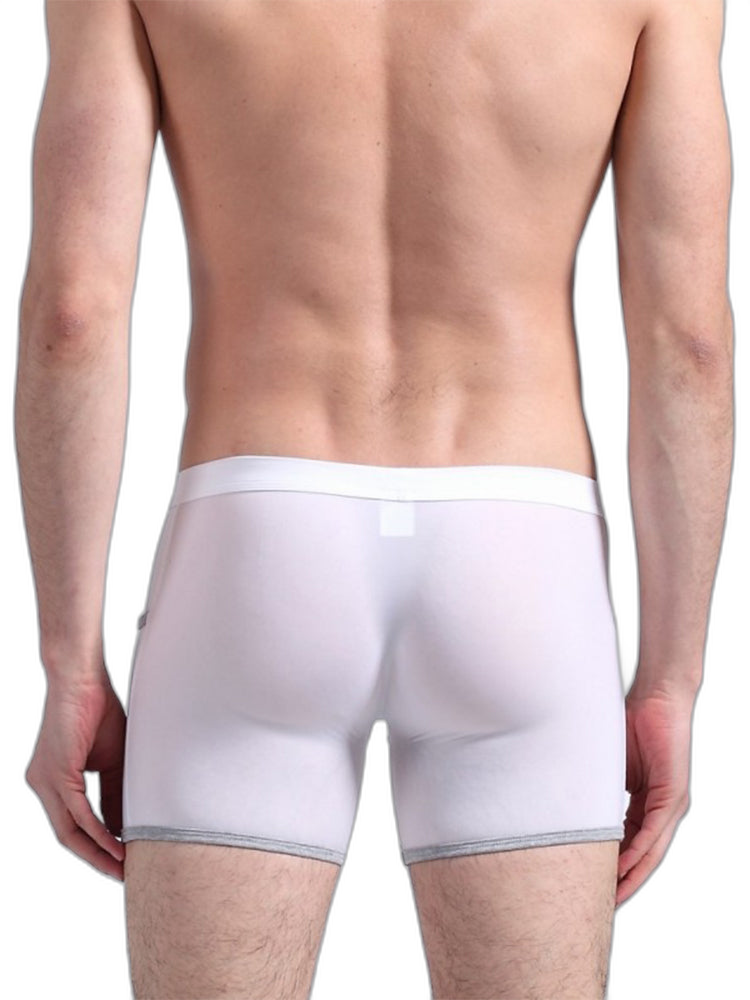 3 Pack Men's Long Leg Boxer Briefs Made of Ultra-Thin Ice Silk with Anti-Wear Elastic