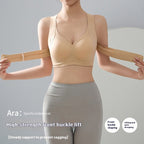 Cross Exercise Yoga Underwear Female Front Buckle Back Shaping Bra