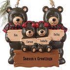 Decoration Bear Family Pendant DIY Name Christmas Tree Personalized Charm Father's Day Gift