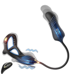 Command 3 in 1 Vibrating Cock and Ball Sling with Thrusting Butt Plug