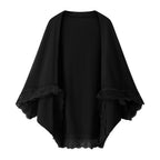 Knitted Cardigan Women's Outerwear Cloak Cape Jacket