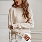 Women's Fashion Personality Stitching Lace Sweater