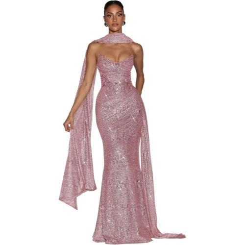 Women's Fashionable Casual Strap Sequin Dress