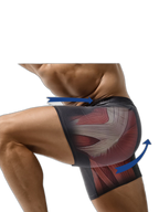 Men's Long Anti-Chafing Athletic Boxer Briefs