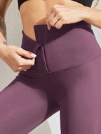 High-Waist Tummy Control Leggings - Butt Lifting Skinny Jeans for Women | Double-Breasted Button Closure
