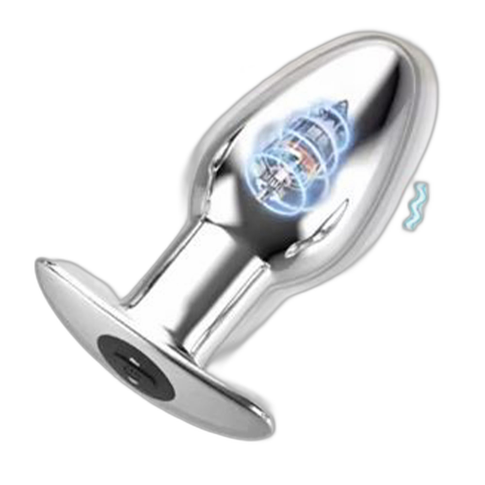 Command Stainless Steel Vibrating Butt Plug 4 Inch
