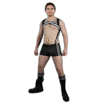 Mr.S Leather X-Factor Bold Color Body Harness | White