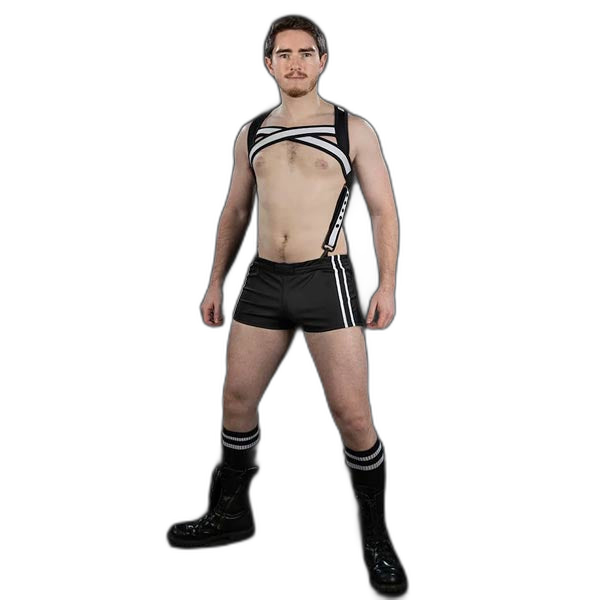 Mr.S Leather X-Factor Bold Color Body Harness | White