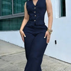 Lightweight Professional-style Commuter Fashion Women's Vest Paired With Trousers