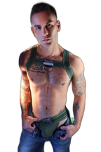 Breedwell Cumdump Bulldog Harness Army Green
