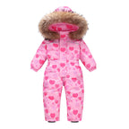New-style Winter Down Jacket Thickened Children's One-piece Ski Suit