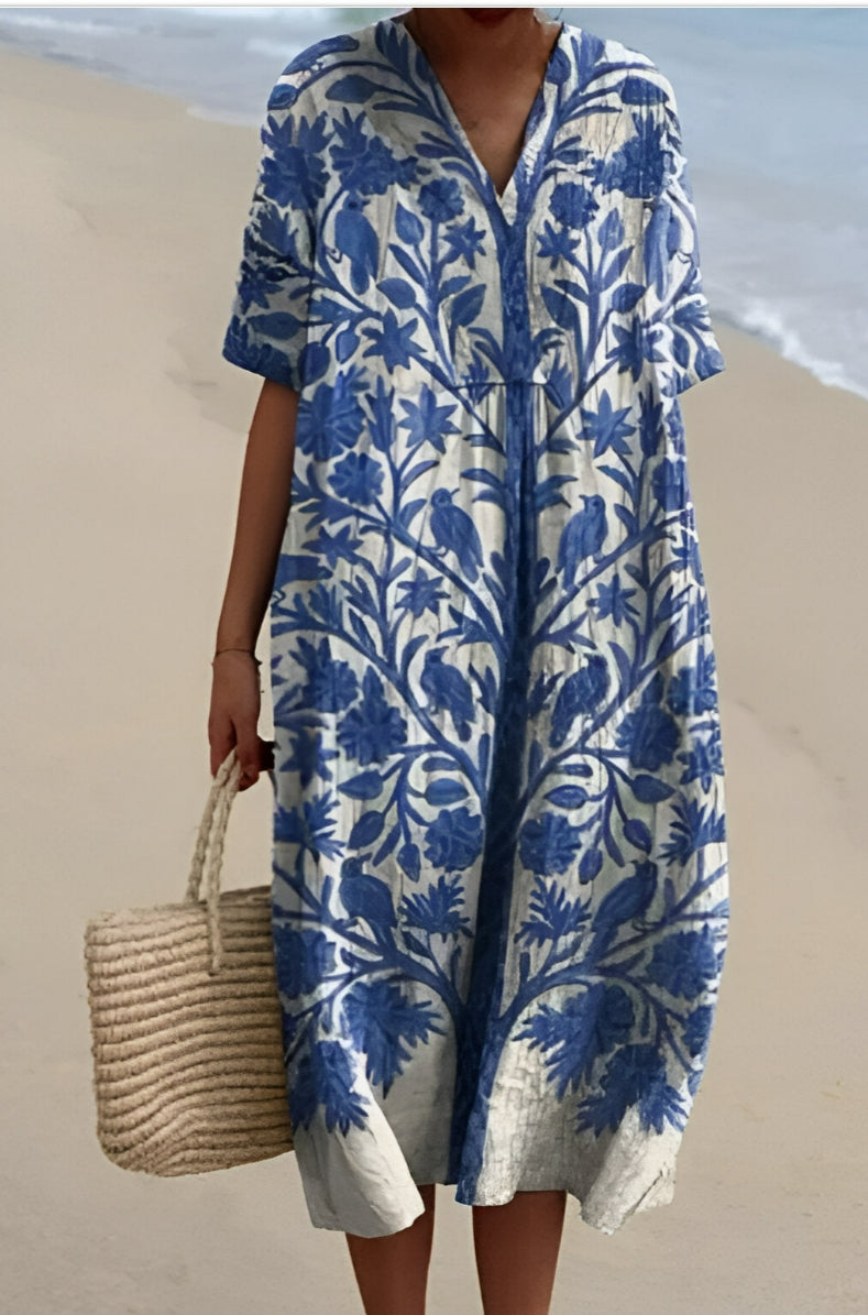 Women's Comfortable Loose Printed Long Dress