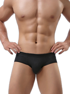 3 Pack Men's Cotton Solid U-Shaped Pouch Briefs