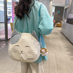 Women's Shoulder Bag New Personalized Fashion Handbag Cartoon Cat Messenger Bag Female Japanese Canvas Bag