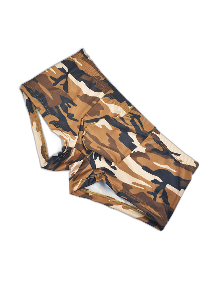 4-pack Men's Low-rise U-pouch Camouflage Boxer Briefs