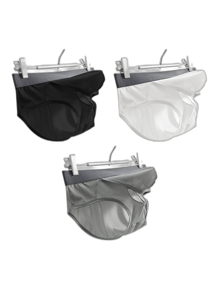 3 Pack Men's Low-Rise Mesh Briefs with Breathable Support & Convenience Fly