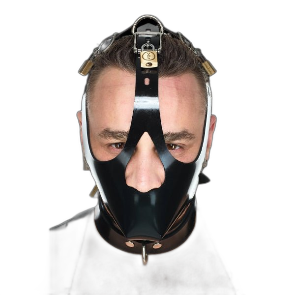 Vilain Garçon Heavy Rubber Locking Head Harness Muzzle