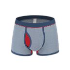Men's Striped Cotton Sports Boxer Briefs