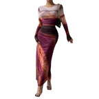 Women's Color-Block Dye-Effect Dress