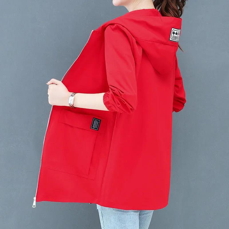 Women's Fashion Mid-Length Plus-Size Hooded Jacket