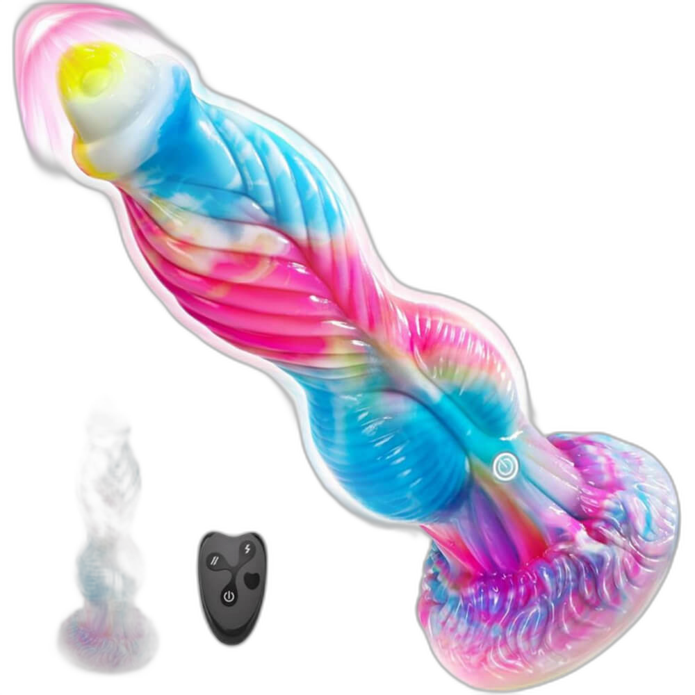 Phoenix II - 10.2 Inch Thrusting & Vibrating Dildo - Knot Dildo with Remote