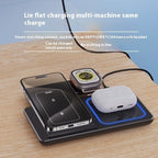 3-in-1 Wireless Charger Station - 15W Fast Charging Stand for iPhone, Apple Watch & AirPods