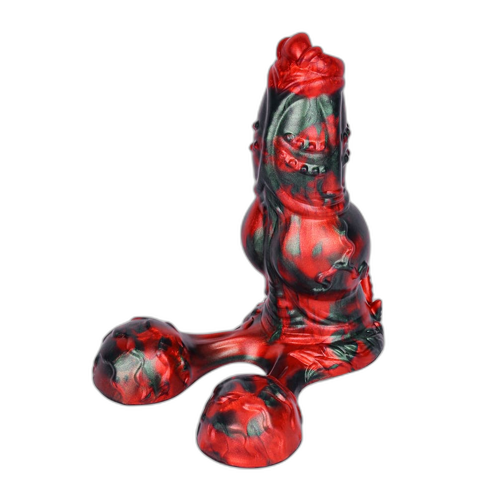 BlazeKnot - 7.7 Inch Silicone Fantasy Dildo – Dog Knot Dildo