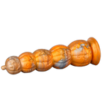 Pumpkin Anal Beads - Hands-Free Butt Plug - Soft Silicone Anal Sex Toy