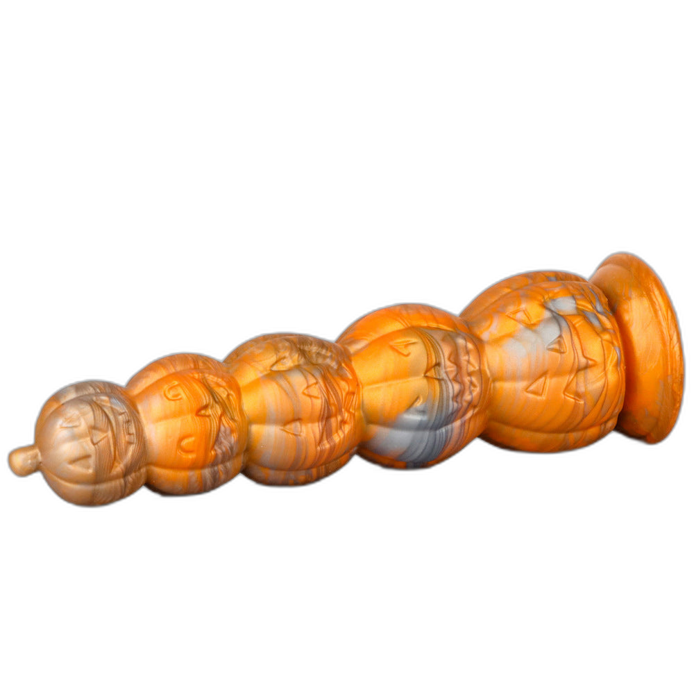 Pumpkin Anal Beads - Hands-Free Butt Plug - Soft Silicone Anal Sex Toy