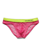 3 Pack Men's Low-Waist Sexy Big Mesh Breathable Transparent Sports Briefs