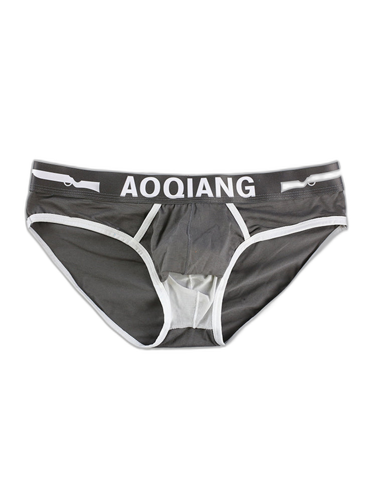 Men's Breathable Cotton Pouch Briefs with Fly