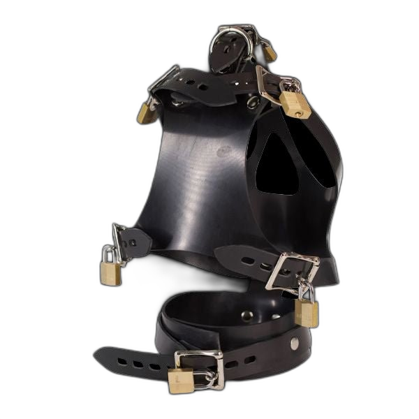 Vilain Garçon Heavy Rubber Locking Head Harness Muzzle
