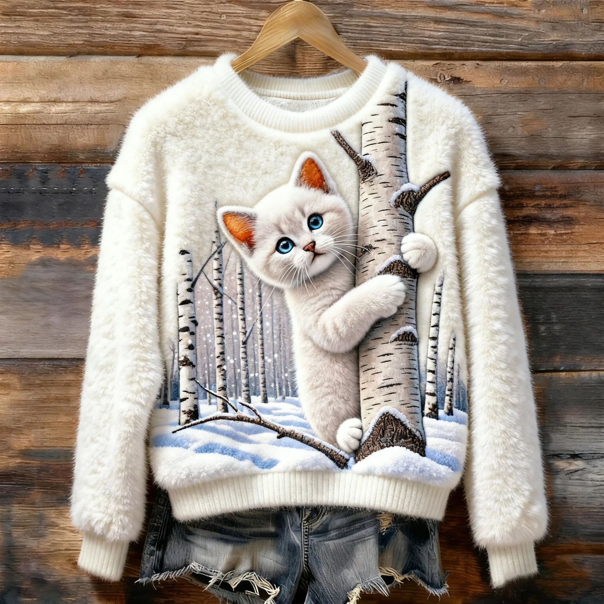 Women's 3D-printed Casual Christmas Hoodie