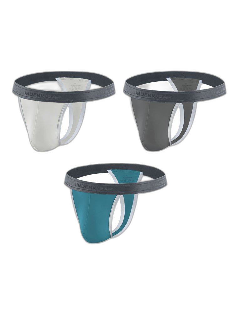 3 Pack Men's Contoured Pouch Ice Silk Thong