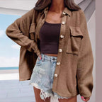 Women's Solid-color Long-sleeve Blouse Jacket