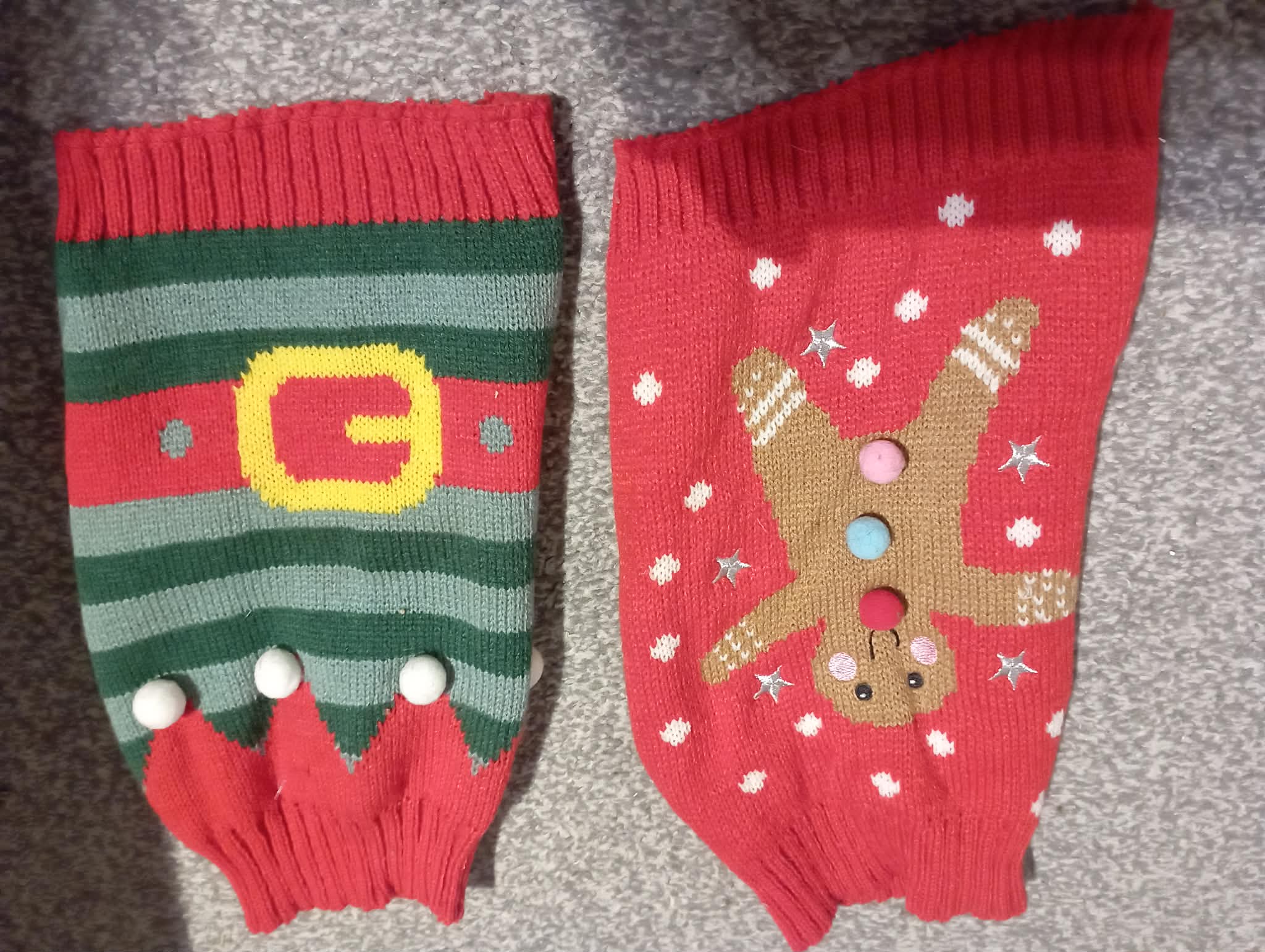 CAT FUN Two CHRISTMAS JUMPERS Small