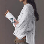 Idle Style Short Long-sleeved Sweater Top
