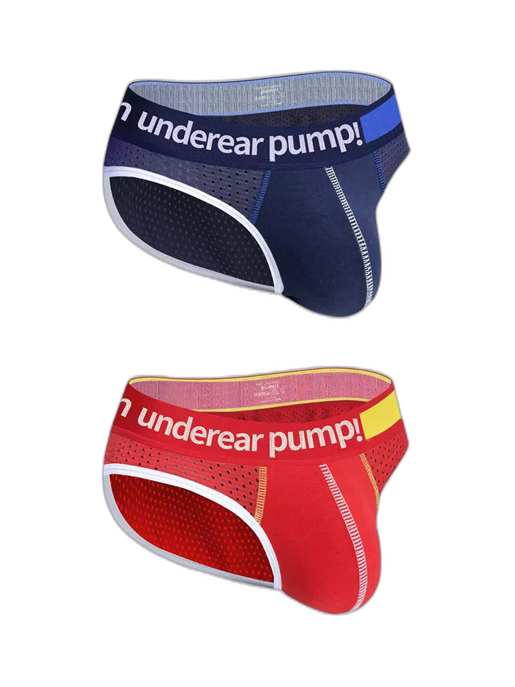 2 Pack Men's Middle-Rise Cotton Sexy Briefs