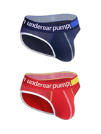 2 Pack Men's Middle-Rise Cotton Sexy Briefs