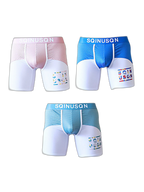 Men's Anti-Chafing Sports Boxer Briefs with Spacious Pouch