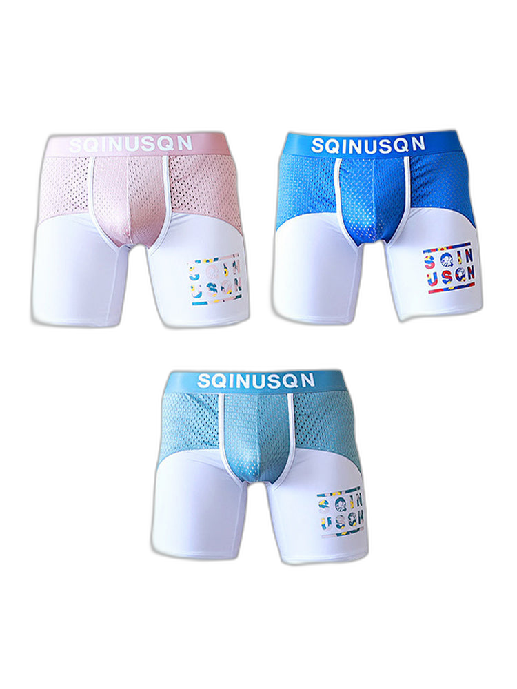 Men's Anti-Chafing Sports Boxer Briefs with Spacious Pouch