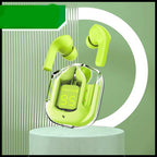 Premium Mini Transparent Wireless Earbuds - Bluetooth 5.3 ENC Noise Cancelling Headphones with Digital Display