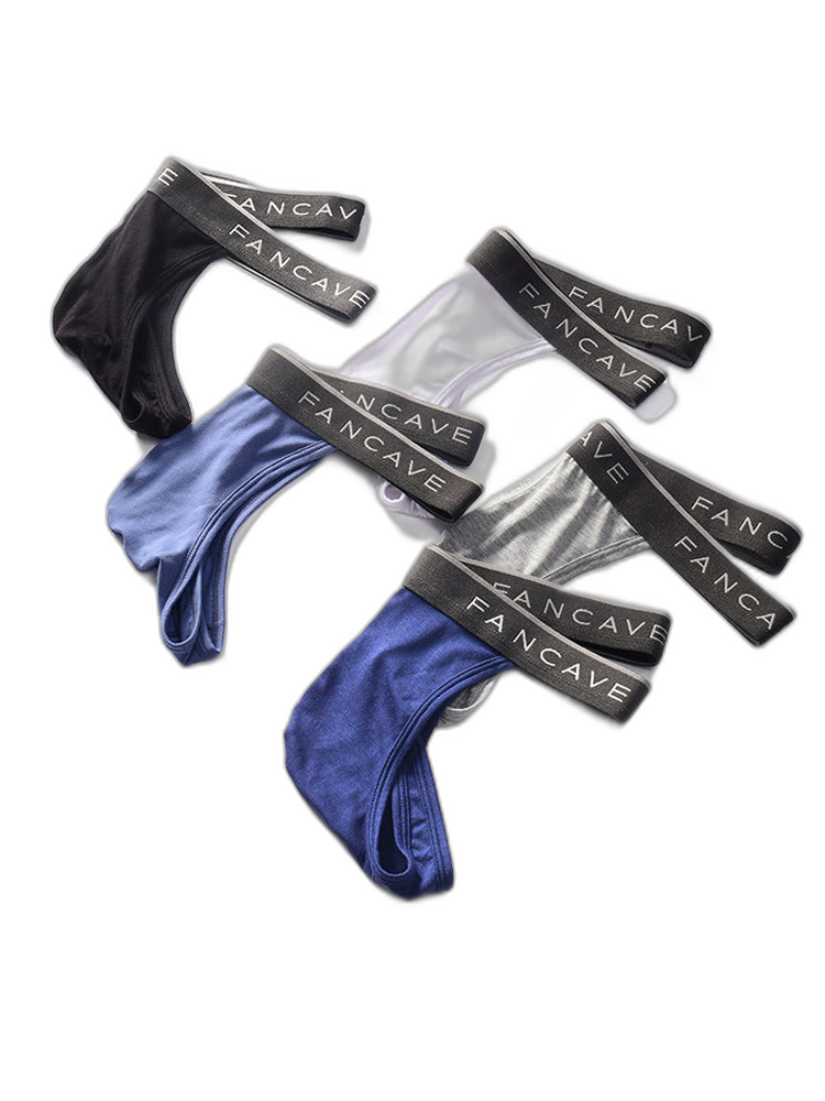 3 Pack Men's Modal U-Pouch Mid-Rise Thongs