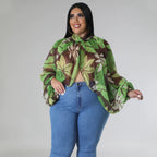 Women's Plus-Size Crew-Neck Chiffon Top With Tie-up Straps