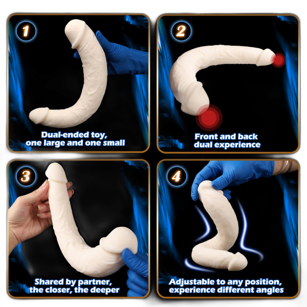 Venus - 11.8 Inch Double Ended Dildo - Lesbian Dildo - Silicone Dildo